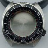 42.5mm Silver Watch Case Black Bezel Black Ring for NH35 NH36 NH38 NH70 NH72