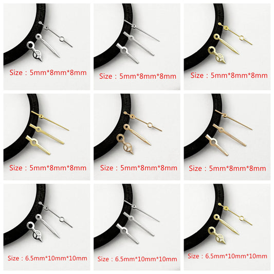 Modified Multicolor Trim Watch Hands with Green Luminous for NH05 NH06 Movement