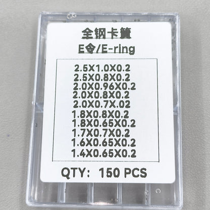 150 PIECES/Box E-Clip Circlip Ring for Chronograph Button Watch Pusher