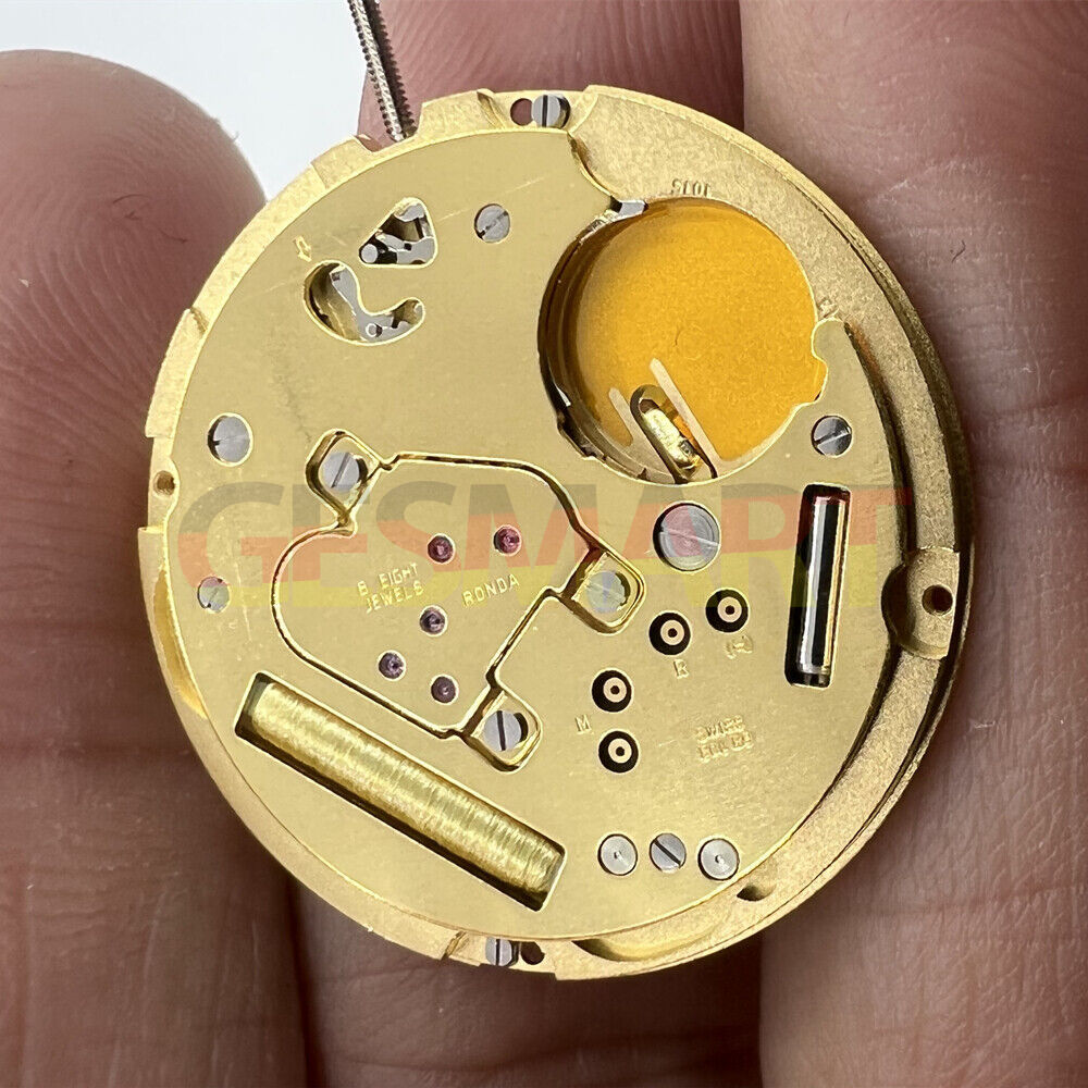 Ronda 1015 Swiss Made quartz watch movement for precise timekeeping in watch accessories.