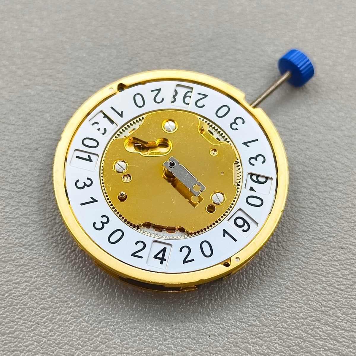 Swiss Original Ronda 5020.B Quartz Watch Movement Golden Plated 10 Jewels