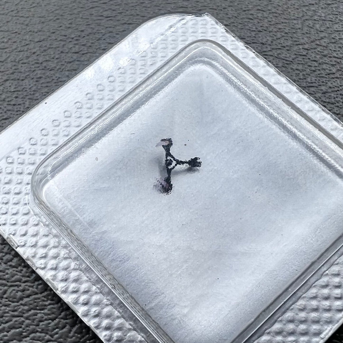 Pallet fork for Swiss SW300 movement, precision watch accessory component.