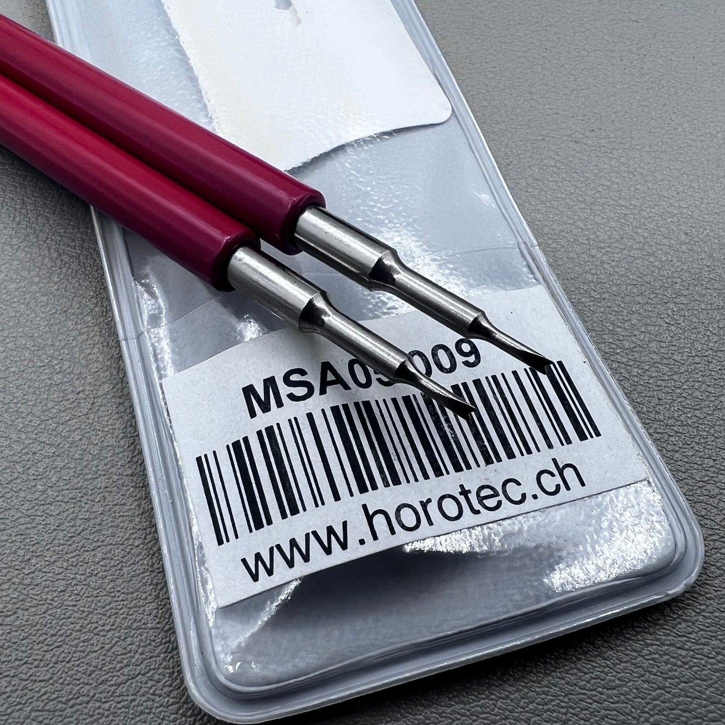 Swiss Horotec MSA05.009 watch hand lifting levers for precise hand removal in watch repair.