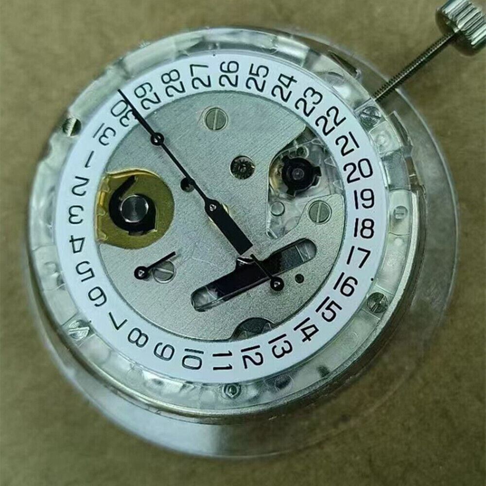Swiss Made ETA C01.211 chronograph watch movement with 1853 white dial, precise mechanical timekeeping.