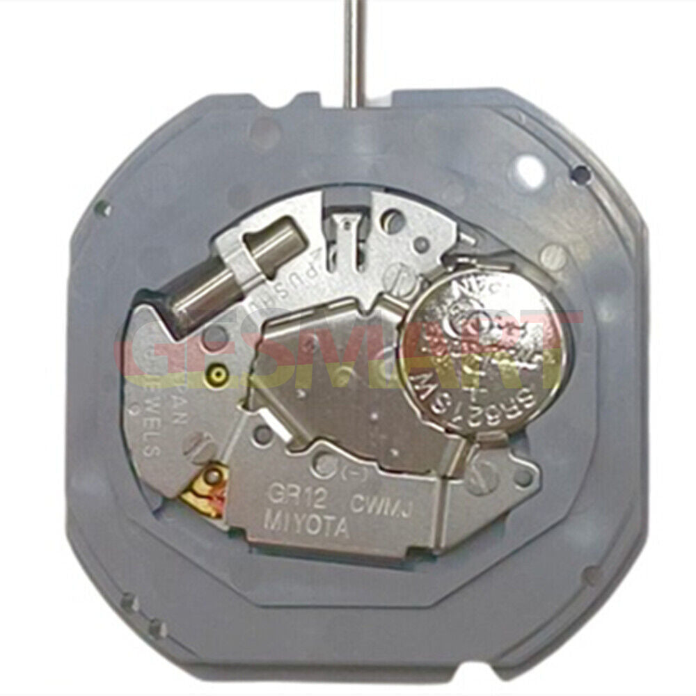 Miyota GR12 quartz watch movement, precise Japan-made replacement for 1S13, durable mechanism for repairs
