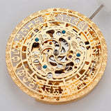 China Made HZ27AOB Golden Hollow Calendar Automatic Mechanical Movement