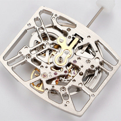 HZ2788A Silver Hollow Rectangle Bare Balance Wheel Automatic Mechanical Movement