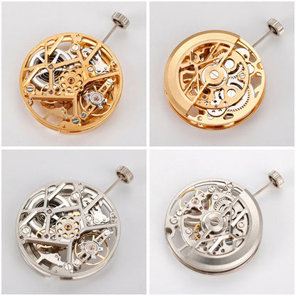 China Made HZ1A10D Silver/Golden/Black Hollow Automatic Mechanical Movement