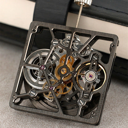 China Made 1B00D Black Hollow Bare Balance Wheel Automatic Mechanical Movement