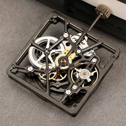 China Made 1B00D Black Hollow Bare Balance Wheel Automatic Mechanical Movement