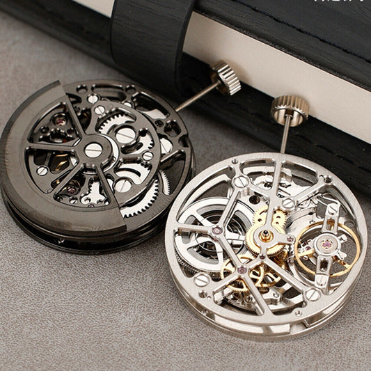 HZ1A09A Silber/Schwarz Hohle Unruh Automatisches mechanisches Uhrwerk