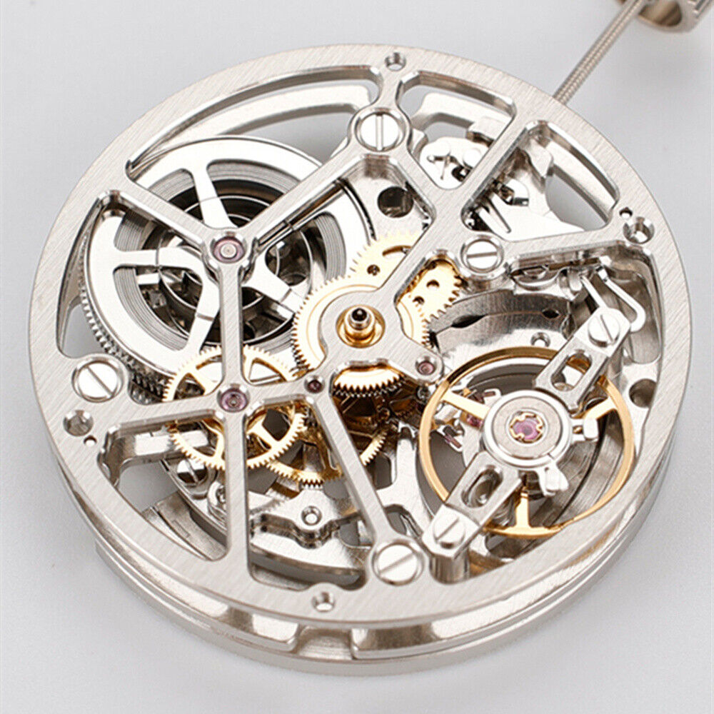 HZ1A09A Silber/Schwarz Hohle Unruh Automatisches mechanisches Uhrwerk