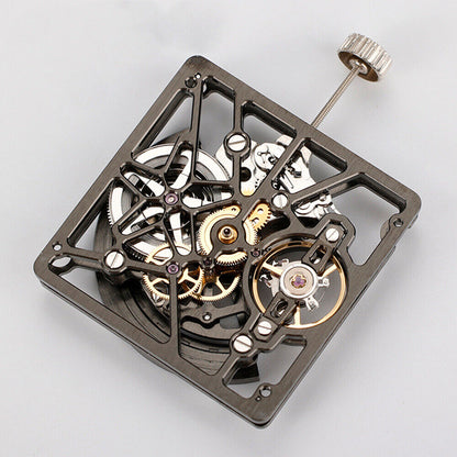 Mouvement mécanique automatique carré creux argent/doré/noir asiatique HZ1B02D