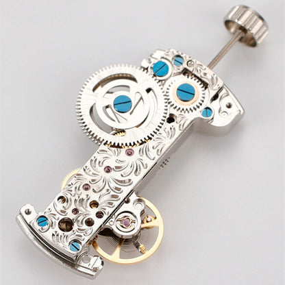 Silver LG0801BS long pendulum watch accessory displaying mechanical automatic movement by Asian brand