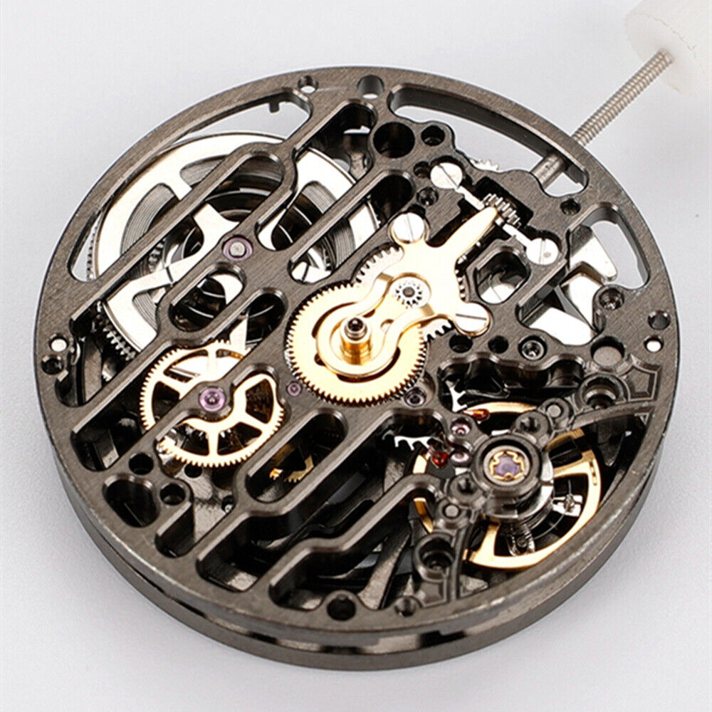 China Made HZ7500A Silber/Schwarz Hohl Runde Automatische Mechanische Bewegung