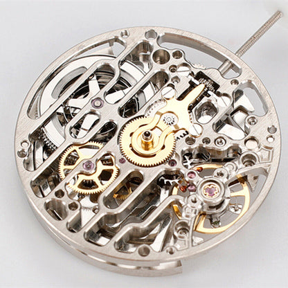 China Made HZ7500A Silber/Schwarz Hohl Runde Automatische Mechanische Bewegung