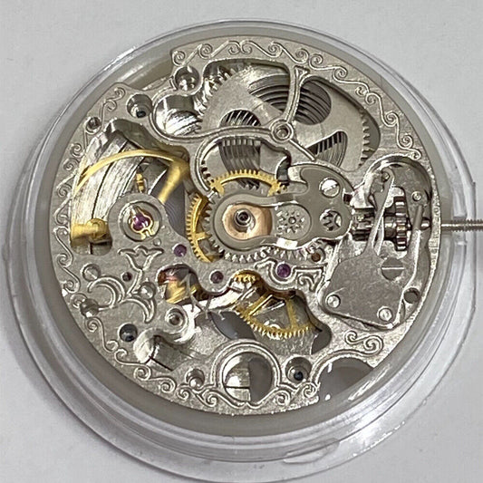 Mouvement mécanique automatique extra-large creux en argent 7120 fabriqué en Chine