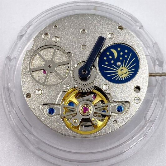 Balancier nu à 6 phases étoilées à 3 mouvements mécaniques automatiques pour dames