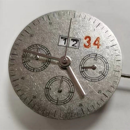 Mouvement chronographe 7750 fabriqué en Chine Dandong 3 aiguilles petite seconde @3@6@9 date@12