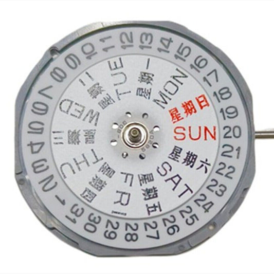 Miyota 1M02 Japan Quartz Movement 3 Hands Date@3 Day Date English&Chinese Dial