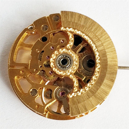 Mouvement mécanique automatique creux doré fabriqué en Chine pour la pratique de la réparation de montres