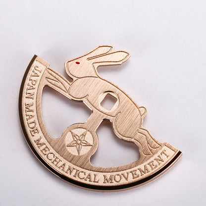 משקל מתנד רוטור ארנב חלול בצבע זהב ורוד לתנועת Miyota 8215