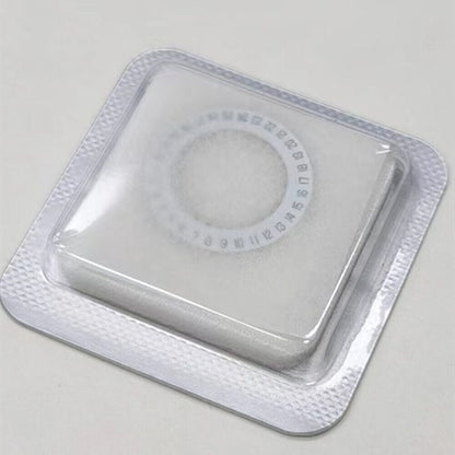 Swiss Made white date disk wheel for ETA956.412 watch movement, date display at 6 o'clock position.