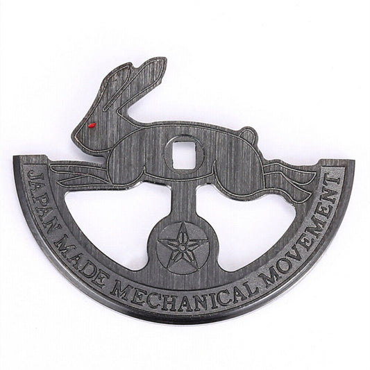 Black hollow rabbit rotor oscillating weight for Miyota 8215 watch movement, enhancing timepiece precision.