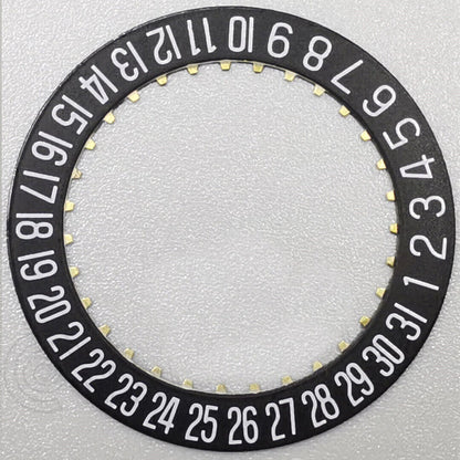 Swiss Made black date disk wheel for ETA2824 watch movement, date display at 6 o'clock position