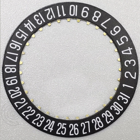 Swiss Made black date disk wheel for ETA2824 watch movement, date display at 6 o'clock position