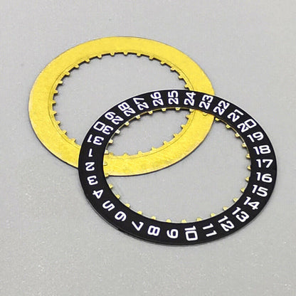 Swiss Made black date disk wheel for ETA2824 watch, date at 3 o'clock, precision accessory by ETA.