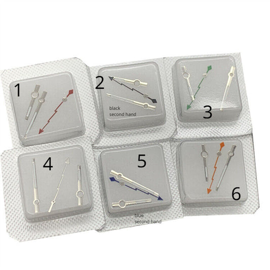 Green Lume 3 Zeiger Blitz Sekundenzeiger Uhrzeiger Set für Miyota NH35/NH36