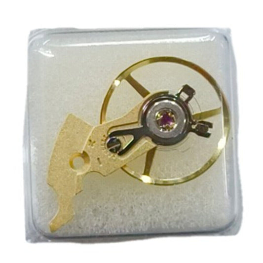 Golden complete balance wheel with splint for ETA 2824 2834 2836 watch movement, precise timing.