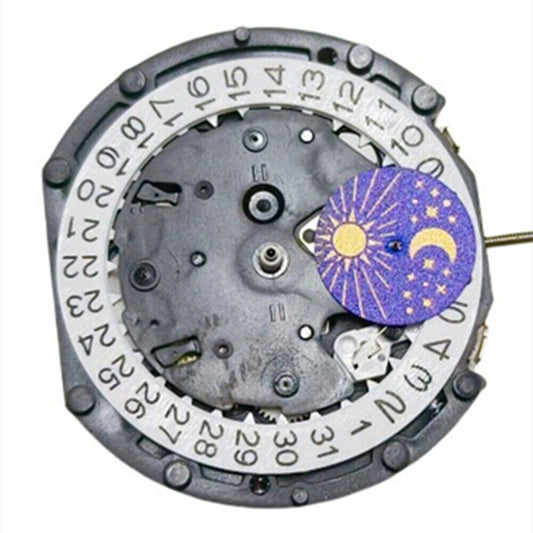 Brand New PE90 Multifunctional Quartz Movement Moon Phase Small Second@3@6@9