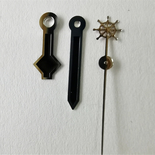 מחוגי שעון שחורים עם גימור כסוף ללא זוהר לתנועות NH36 NH35 7S26