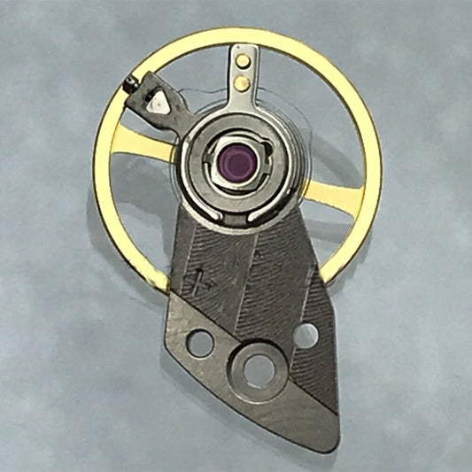 Japan Made silver complete balance wheel with splint for Miyota 821A movement, precision watch part by Miyota.