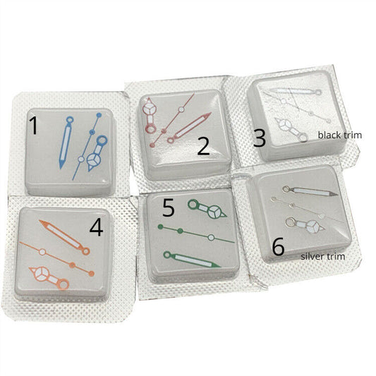 Aiguilles de montre pour homme, 12 mm, lumineuses, vertes, 3 aiguilles, pour mouvement Miyota NH35/NH36