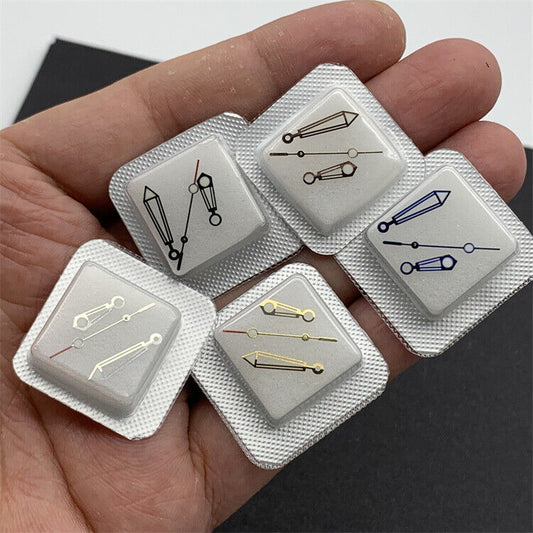 3 Zeiger, 14 mm, grün leuchtend, für Herrenuhren, Zeigersatz für ETA 2824 Uhrwerk 007