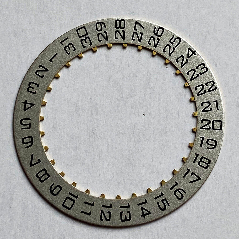 Silver date disk wheel for ETA2892 and ETA2824 watch movements, compatible with men's watches.