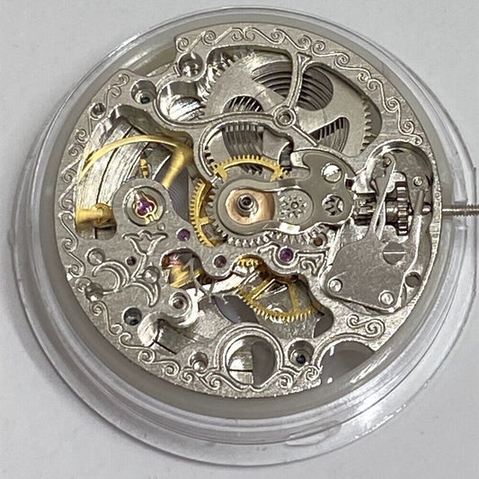 Mouvement mécanique automatique creux en argent sculpté 7120 fabriqué en Chine