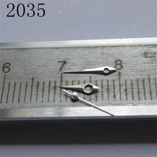 Aiguilles de montre en forme de flèche argentée pour mouvements Miyota 2035, 2115, 2105 et 2305