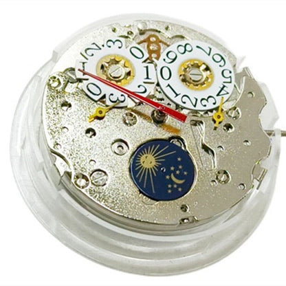 Seagull T16 watch accessory featuring big date at 12 and moon phase at 6, automatic mechanical movement, China made.