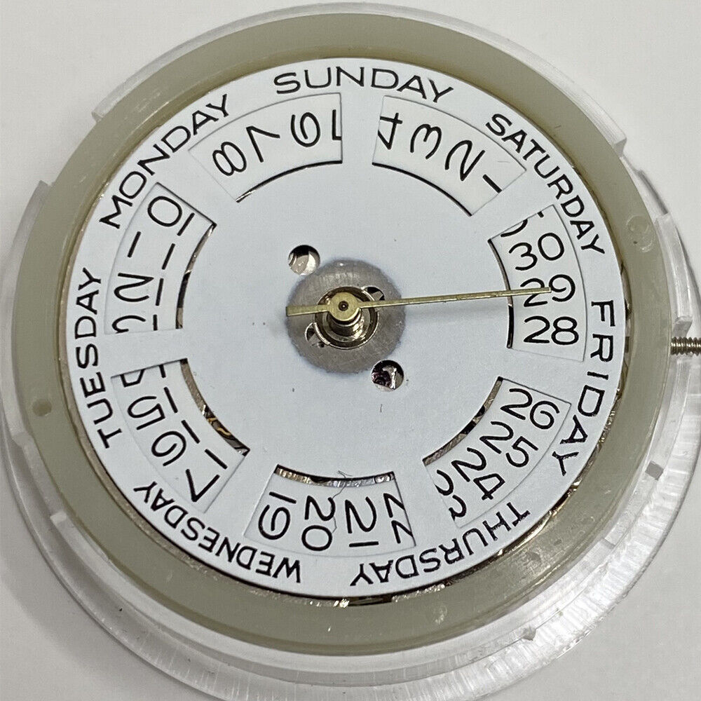 Asian Tianjin Seagull T16 watch with day-date function, automatic mechanical movement, white dial, elegant design.