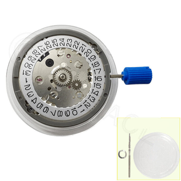 Genuine NH34 Automatic Mechanical GMT Movement Hacking Seconds Vintage Silver