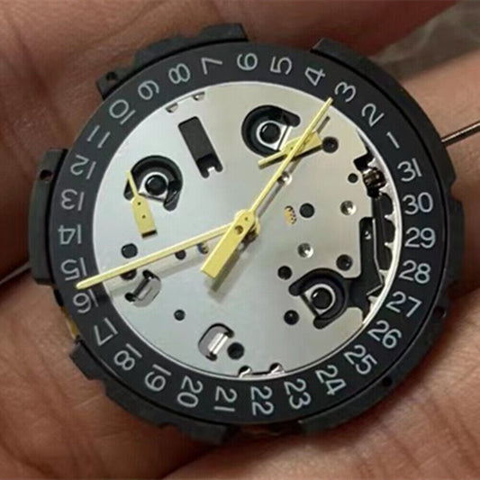 Black Dial Original ETA G10.212 Watch Quartz Swiss Made Movement Date At 3/4/6
