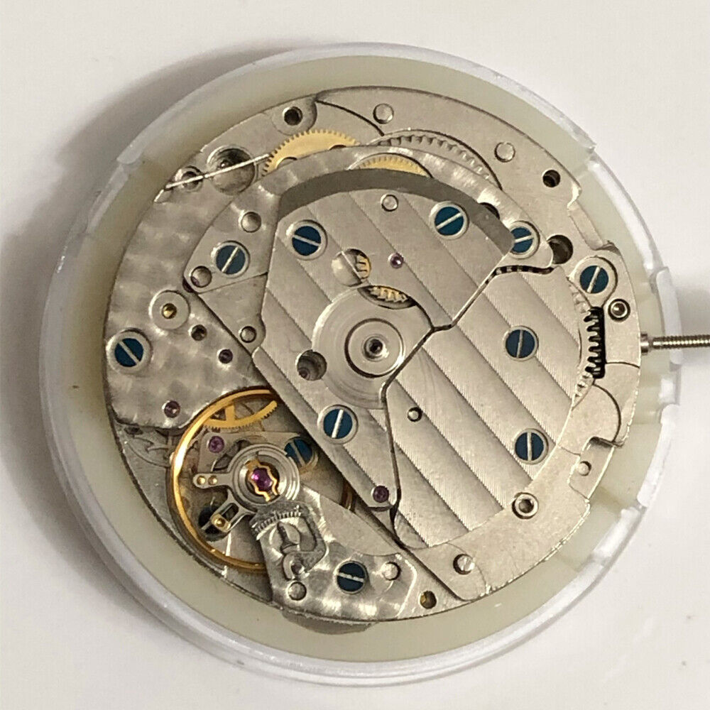 China Made 7750 GMT automatic movement with 3 hands and small second at 9, precision mechanical watch part.