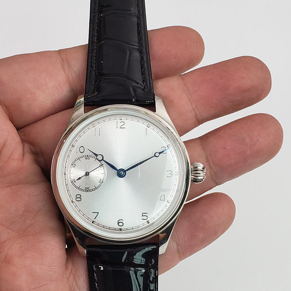 42mm Men Watch Seagull ST3600 Manual Chain Up Mechanical Movement White Dial