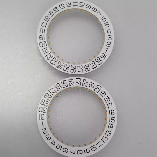 Disque de date blanc de fabrication suisse, roue de date à 3 heures pour mouvement de montre <tc>ETA</tc>7750