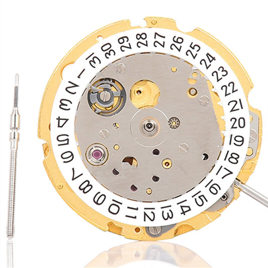 Genuine Golden Miyota Citizen 8200 8215 Single Calendar Mechanical Movement
