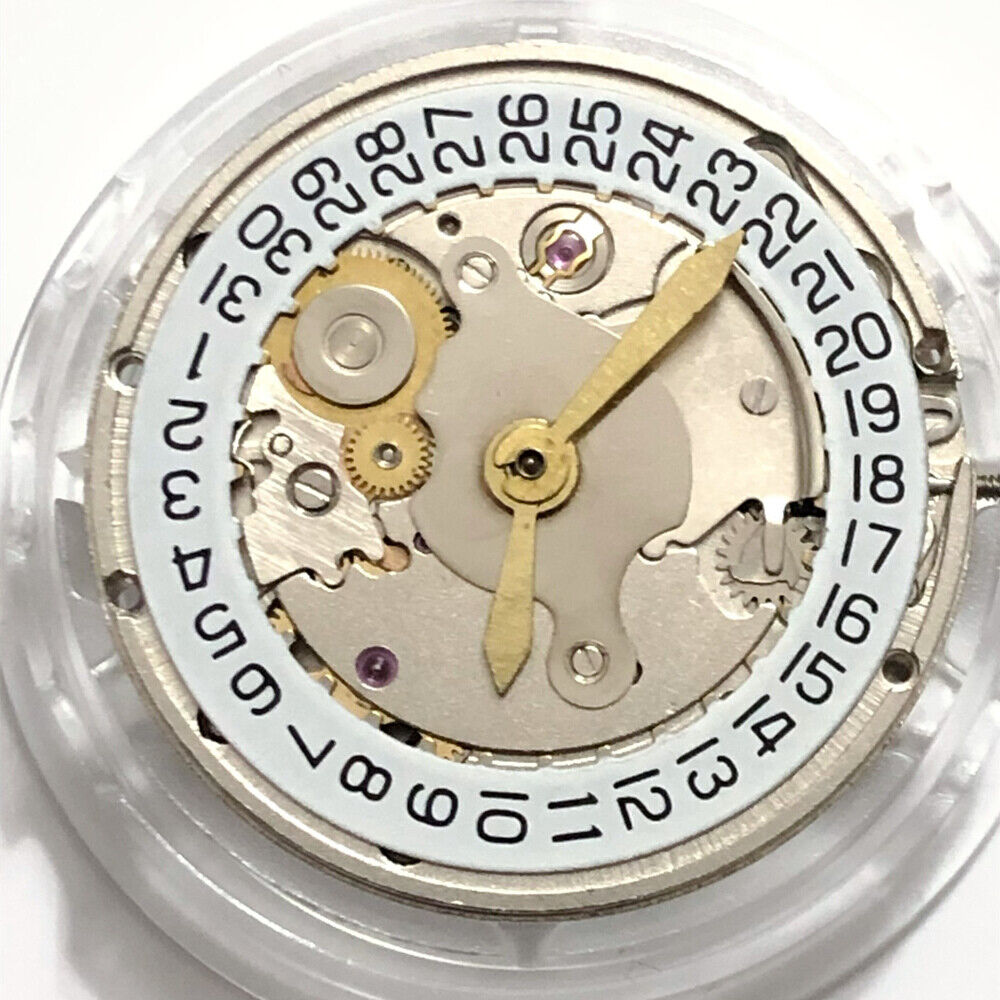 China Made SHANGHAI 2824 Silver Automatic Mechanical Movement Date At 3